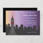 ニューヨークシティアットナイトバチェロレッテ 招待状 (正面/裏面)