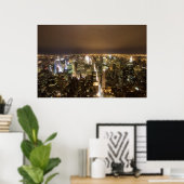 ニューヨークシティアットナイトプリント ポスター (ホームオフィス)