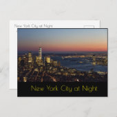 ニューヨークシティアットナイト ポストカード (正面/裏面)