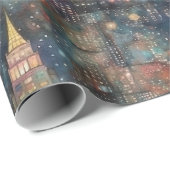 ニューヨークシティアットニューイヤーin水彩画 ラッピングペーパー (ロールコーナー)