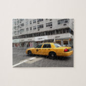 ニューヨークシティアッパーイーストサイドイエロータクシーNYC ジグソーパズル (横)