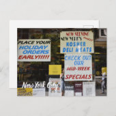 ニューヨークシティアッパーウエストサイドコシェールデリNYC ポストカード (正面/裏面)