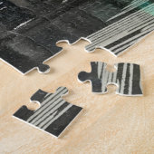 ニューヨークシティアッパーウエストサイドスノーフォト ジグソーパズル (側面)