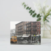 ニューヨークシティアッパーウエストサイドスノーフォト ポストカード (スタンド正面)