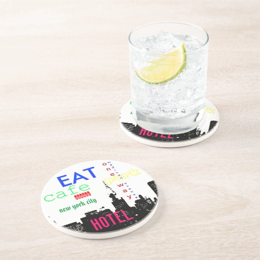 ニューヨークシティアポップ・アートのート コースター (側面)