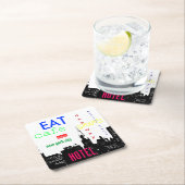 ニューヨークシティアポップ・アートのート スクエアペーパーコースター (インサイチュ)