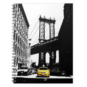 ニューヨークシティアポップ・アートのートNYCイエロータクシーブルックリン ノートブック