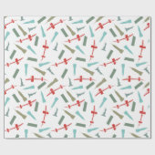 ニューヨークシティアーキテクチャクリスマスホリデー ラッピングペーパー (フラット)