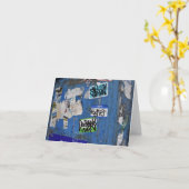 ニューヨークシティアーバングラフィティ通りアート写真 カード (黄色い花)