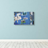 ニューヨークシティアーバングラフィティ通りアート写真 キャンバスプリント (インサイチュ (ウッドフロア))