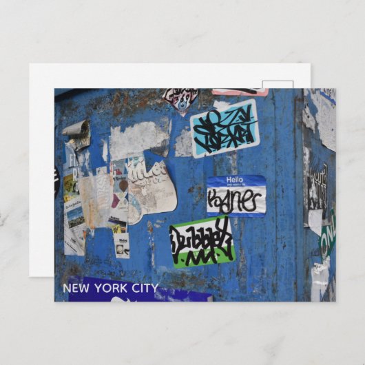 ニューヨークシティアーバングラフィティ通りアート写真 ポストカード (正面/裏面)