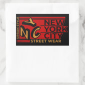 ニューヨークシティアーバンスタイル通り衣服 長方形シール (バッグ)