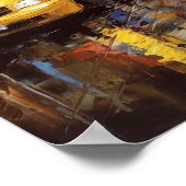 ニューヨークシティイエローキャブズ抽象芸術油彩画 ポスター (角)