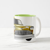 ニューヨークシティイエローヴィンテージタクシー ツートーンマグカップ (正面右)