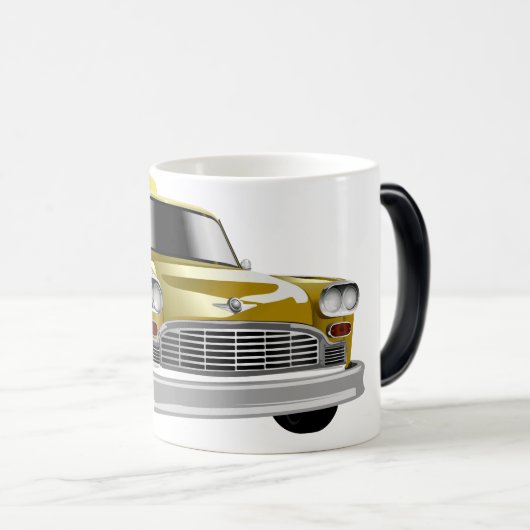 ニューヨークシティイエローヴィンテージタクシー モーフィングマグカップ (正面右)