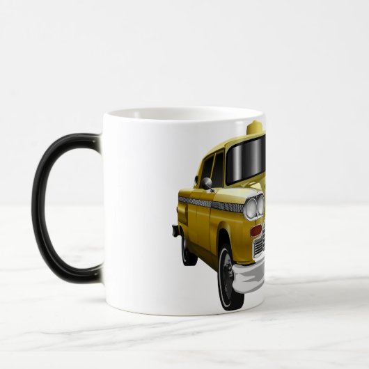 ニューヨークシティイエローヴィンテージタクシー モーフィングマグカップ (左)