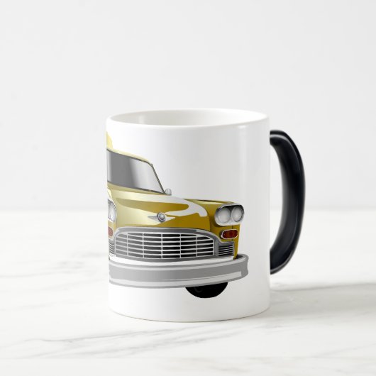 ニューヨークシティイエローヴィンテージタクシー モーフィングマグカップ (正面右)