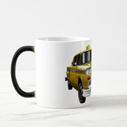 ニューヨークシティイエローヴィンテージタクシー モーフィングマグカップ (左)