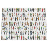 ニューヨークシティイラストレーションピープルオブニューヨーク抱き枕 ラージペーパーバッグ (正面)