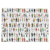 ニューヨークシティイラストレーションピープルオブニューヨーク抱き枕 ラージペーパーバッグ (裏面)