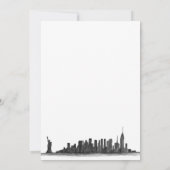 ニューヨークシティウォーターカラーデスティネーションシッ結婚クス 招待状 (裏面)