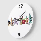 ニューヨークシティウォールクロック ラージ壁時計 (傾斜)