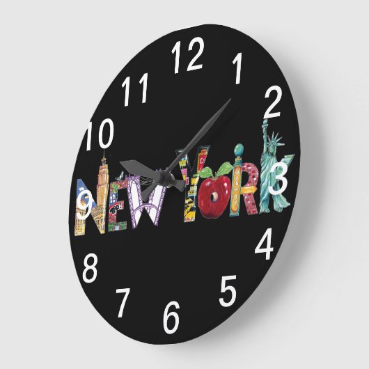ニューヨークシティウォールクロック ラージ壁時計 (傾斜)
