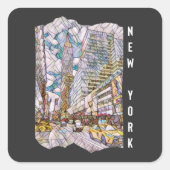 ニューヨークシティエステティックモザイクアート スクエアシール (正面)