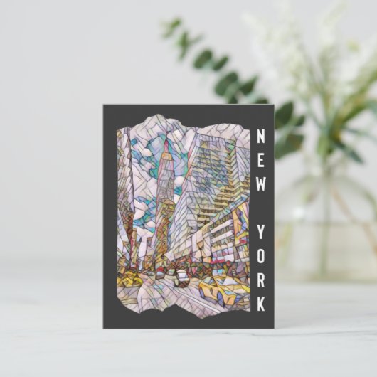 ニューヨークシティエステティックモザイクアート ポストカード (スタンド正面)