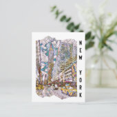 ニューヨークシティエステティックモザイクアート ポストカード (スタンド正面)