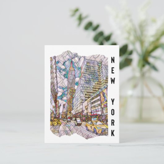 ニューヨークシティエステティックモザイクアート ポストカード (スタンド正面)