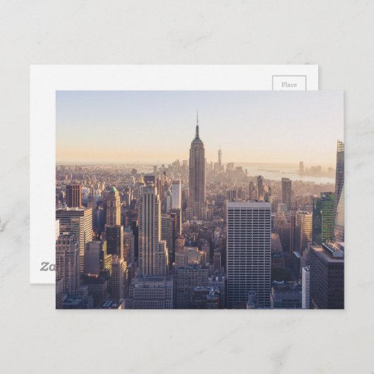 ニューヨークシティエンパイアステート建物アイコニックポストカー ポストカード (正面/裏面)
