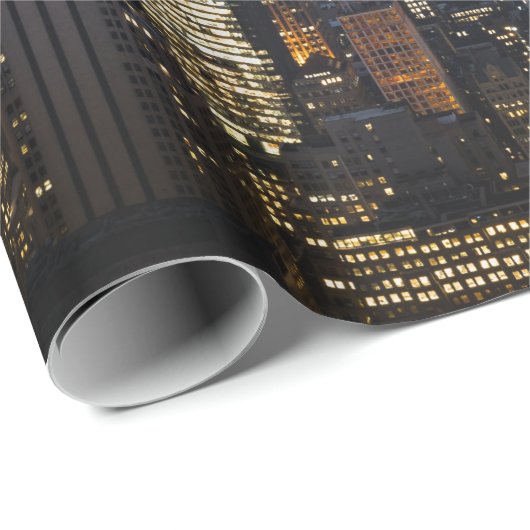 ニューヨークシティエンパイア州立建物の象徴的ポスター ラッピングペーパー (ロールコーナー)