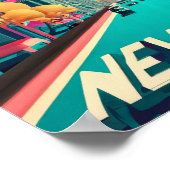 ニューヨークシティオブザワールドヴィンテージスタイル ポスター (角)