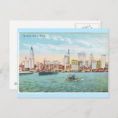 ニューヨークシティオールドスカイライン ポストカード (正面/裏面)