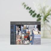 ニューヨークシティカラフルモダンアーキテクターハガキ ポストカード (スタンド正面)