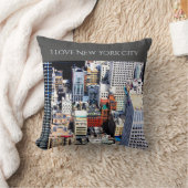 ニューヨークシティカラフルモダン装飾 クッション (ブランケット)