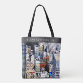 ニューヨークシティカラフルモダン装飾 トートバッグ (裏面)