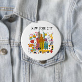 ニューヨークシティカートゥーンスタイル 缶バッジ (インサイチュ)