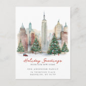 ニューヨークシティクリスマスニューアドレス 案内ポストカード (正面)