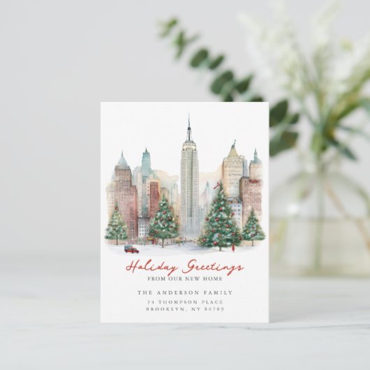 ニューヨークシティクリスマスニューアドレス 案内ポストカード (スタンド正面)