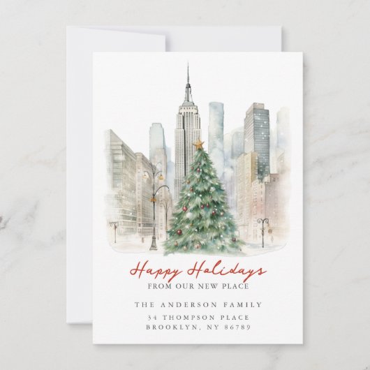 ニューヨークシティクリスマスニューアドレス 案内状 (正面)