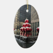 ニューヨークシティクリスマスロックフェラーセンタースノーNY セラミックオーナメント (右)