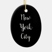 ニューヨークシティクリスマスロックフェラーセンタースノーNY セラミックオーナメント (裏面)