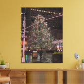ニューヨークシティクリスマスロックフェラーセンターNYC キャンバスプリント (インサイチュ (リビング))