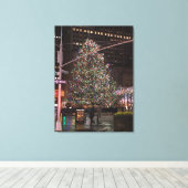 ニューヨークシティクリスマスロックフェラーセンターNYC キャンバスプリント (インサイチュ (ウッドフロア))