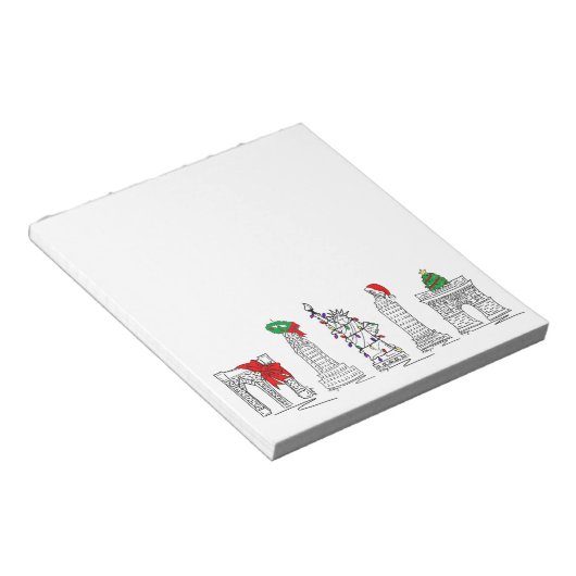 ニューヨークシティクリスマスNYCホリデーランドマークスクリスマス ノートパッド (アングル)