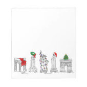 ニューヨークシティクリスマスNYCホリデーランドマークスクリスマス ノートパッド (正面)