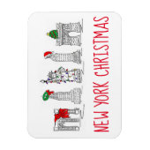 ニューヨークシティクリスマスNYCホリデーランドマークス マグネット (縦)