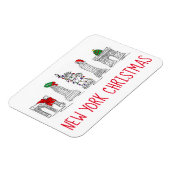 ニューヨークシティクリスマスNYCホリデーランドマークス マグネット (左側)